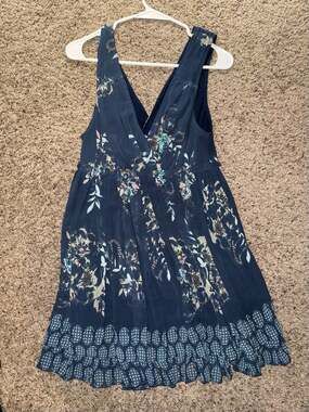 Free People Floral Print Sleeveless Mini Dress Size S